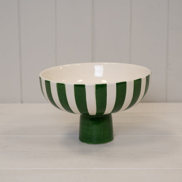 Green and White Ceramic Bowl Decor.