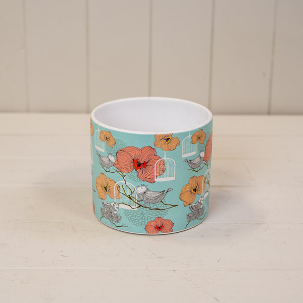 Floral Bird Cage Pot