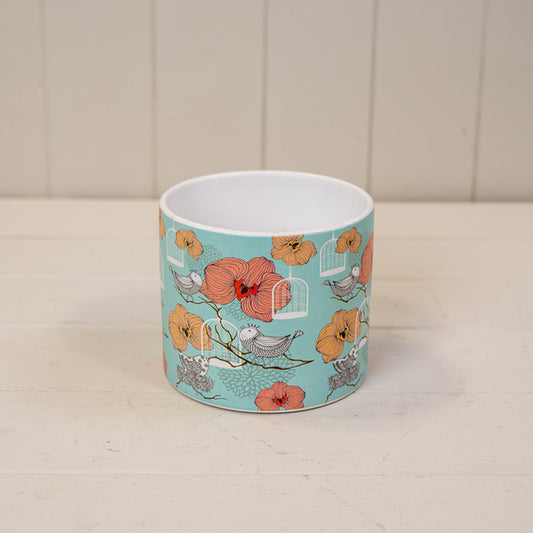 Floral Bird Cage Pot