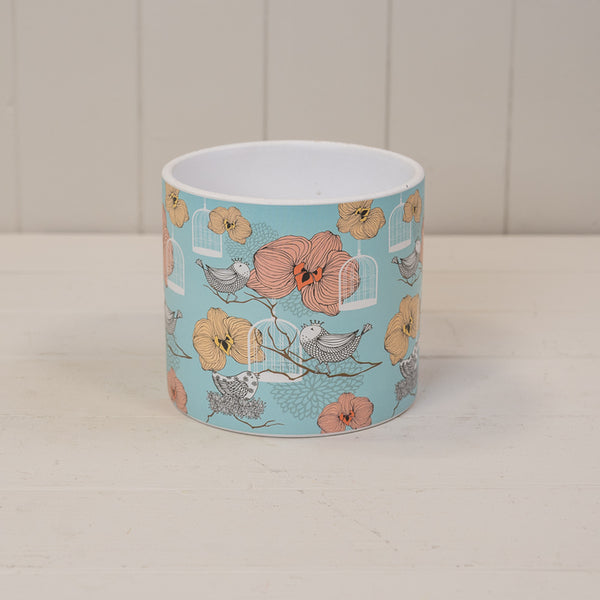 Set of 6 Floral Bird Cage Ceramic Plant Pot