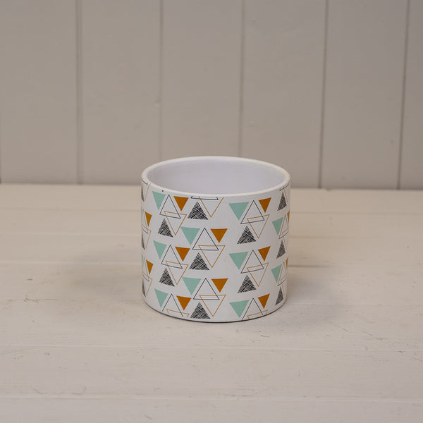 Set of 8 Geometric Ceramic Plant Pot