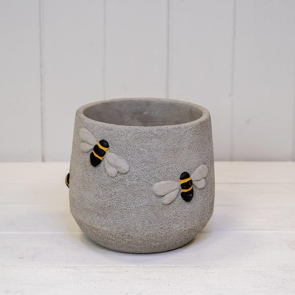 Cement Bee Planter L16xw16xH14cm