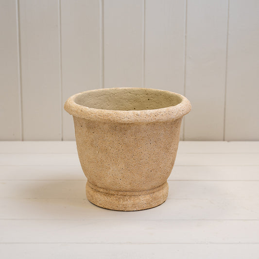 Round Clay Cement Urn Pot TD20xH17cm