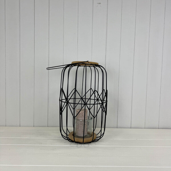 Lantern with 10X10 glass in black colour