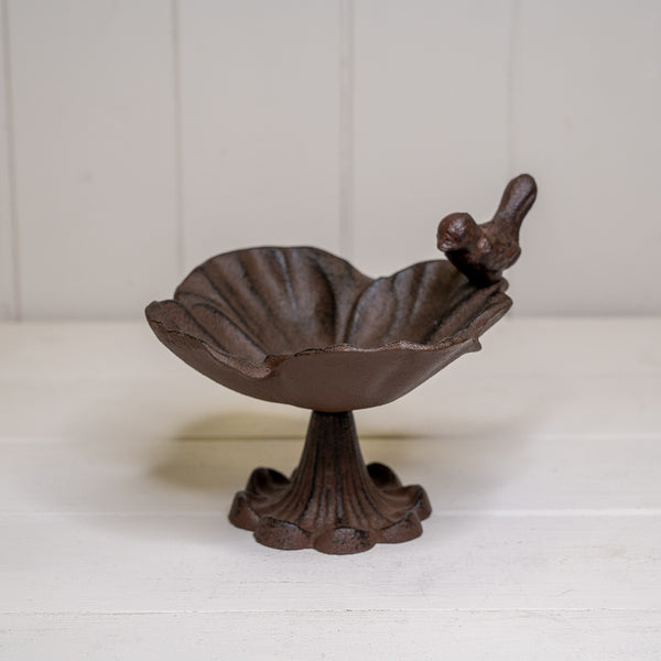 Cast Iron Flower Bird Bath 14.5x14.5x8.5cm