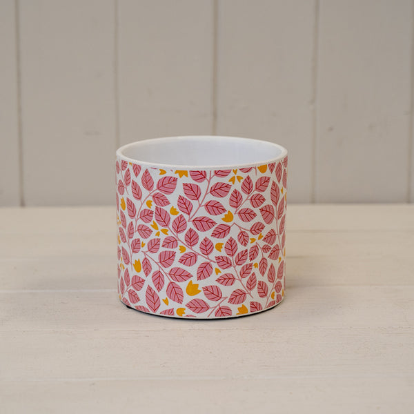 Pink Leaf Pot H10.5cm