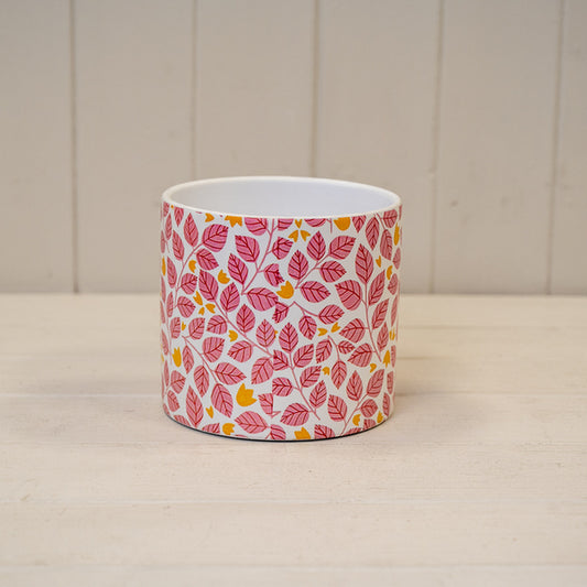 Pink Leaf Pot 13.8cm H12.5cm L13.8cm W13.8cm Weight-138g