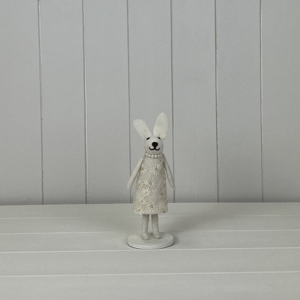 Rabbit Wearing Pink Floral Dess 21*8*8  Weight-32G
