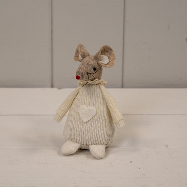 Short Cream Fabric Mouse