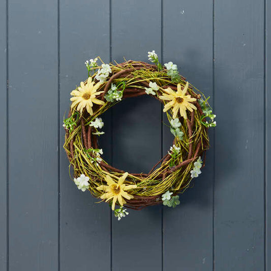 Spring Wreath With Daisies (24cm)