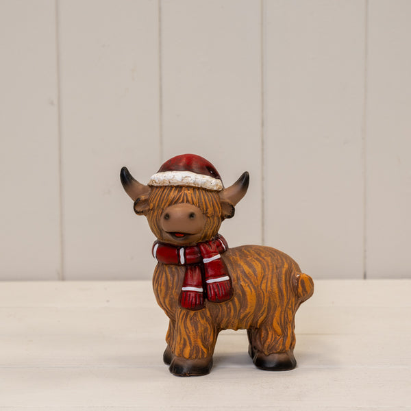 Terrocotta Highland Cow (H14.8cm)