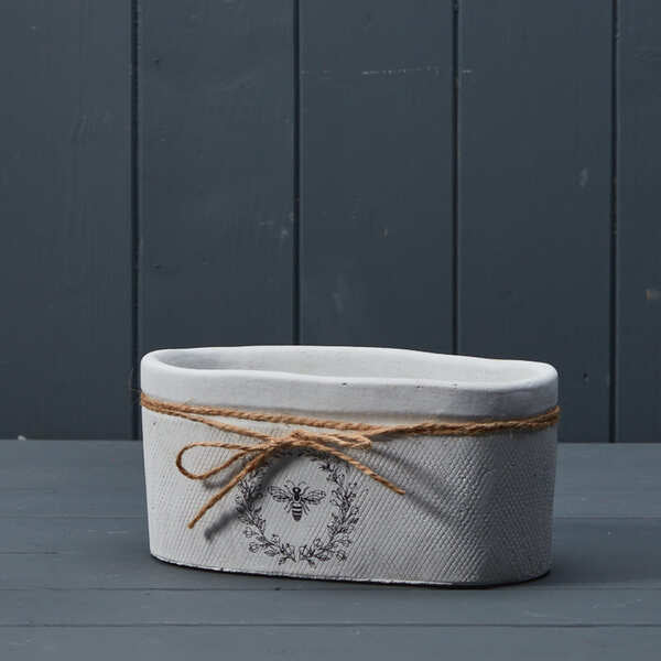 White Bee Trough Td20X9.7cm H9.5cm