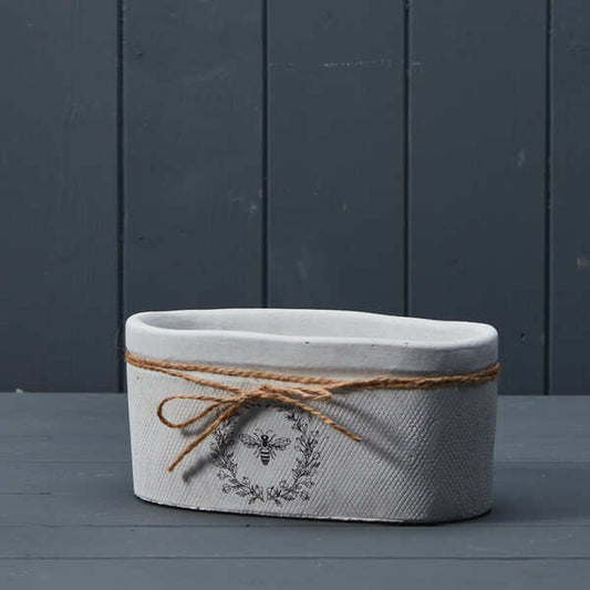 White Bee Trough Td20X9.7cm H9.5cm