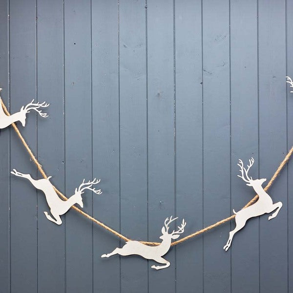 White Metal Reindeer Garland 181*0.5*28cm