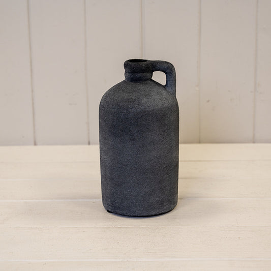 Grey Medium Textured Jug 9cm x 9cm x 17cm