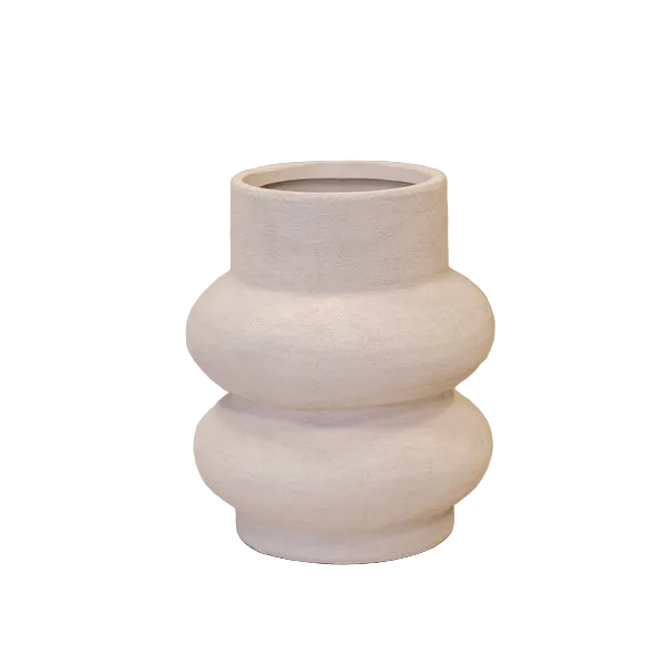 Stone White Scultptured Vase.