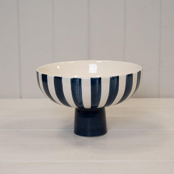 Deep Blue and White Ceramic Bowl Decor