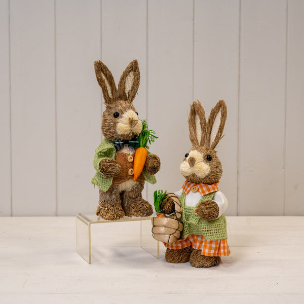 Mrs Rabbit Material Figurine TD9x9cm H23cm