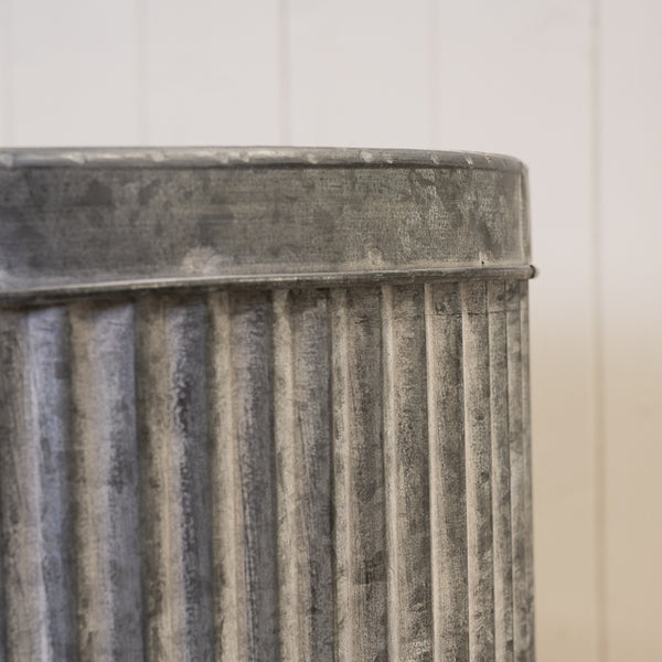Set of 3 Ribbed Oval Plant Pots