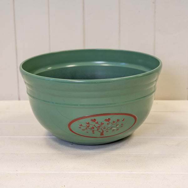 Green Round Love Heart Tree Bowl Recycled Plastic Planter D30cm