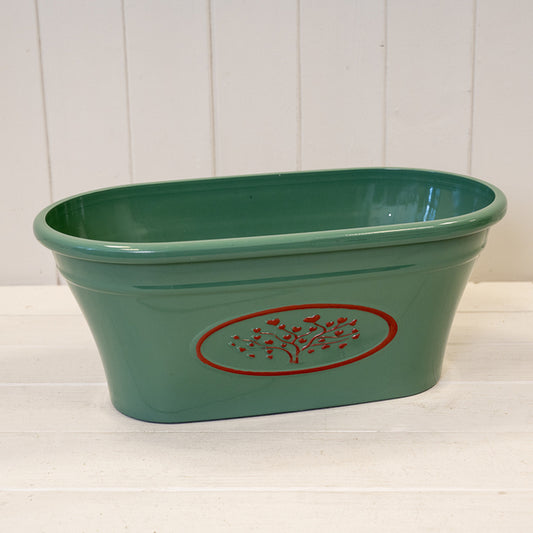 Green Round Love Heart Tree Trough Recycled Plastic Planter