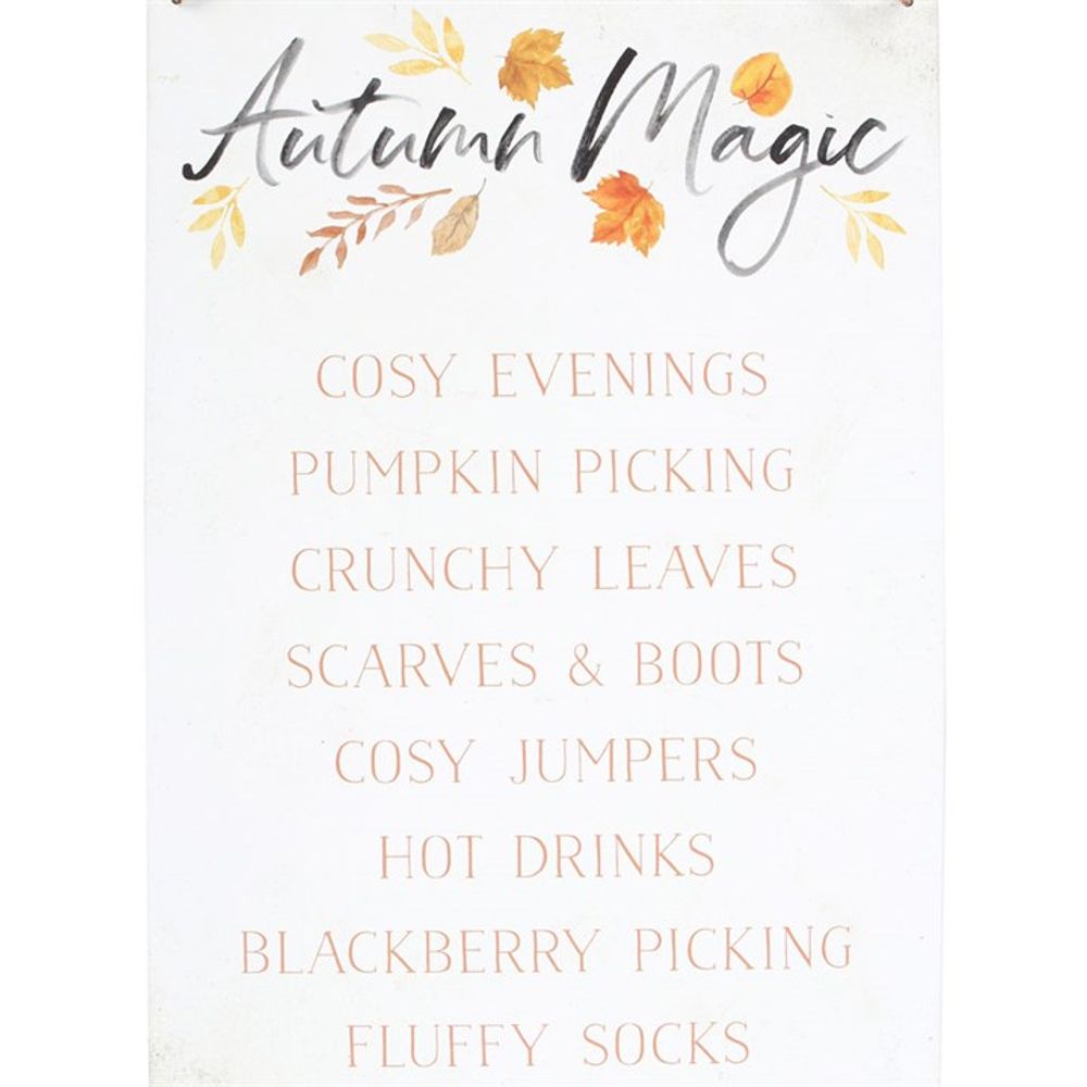 Autumn Magic Metal Hanging Sign