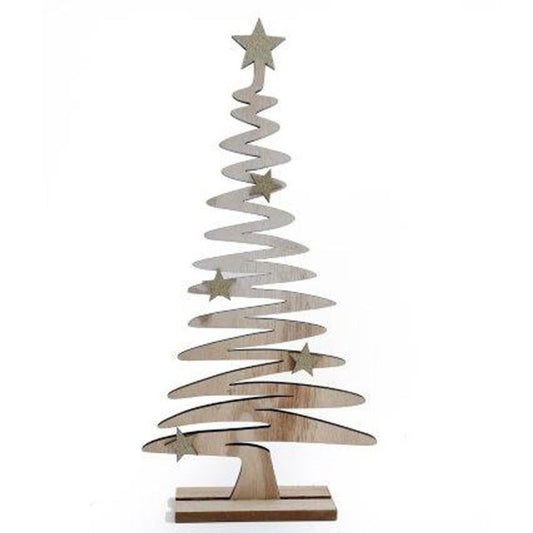 44.5cm Wooden Tree Standing Decoration