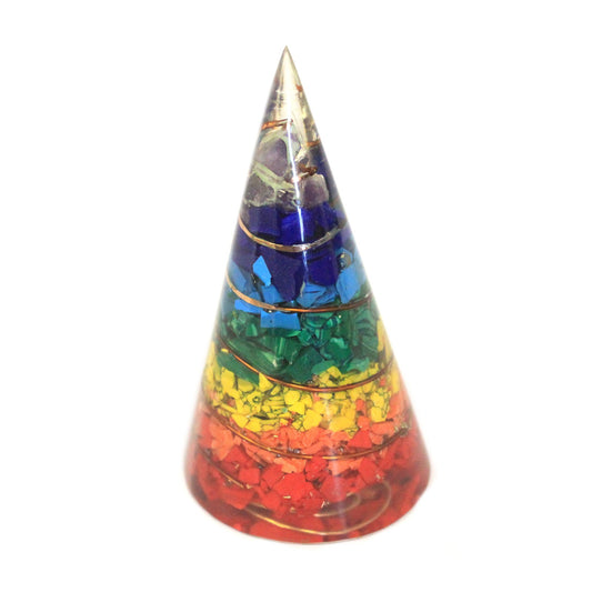 Orgonite Cone 80mm Multichip