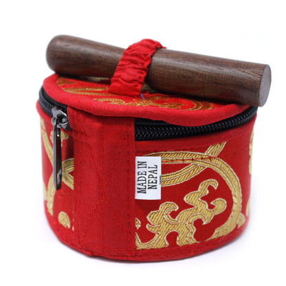 Mini Singing Bowl Gift Set Red