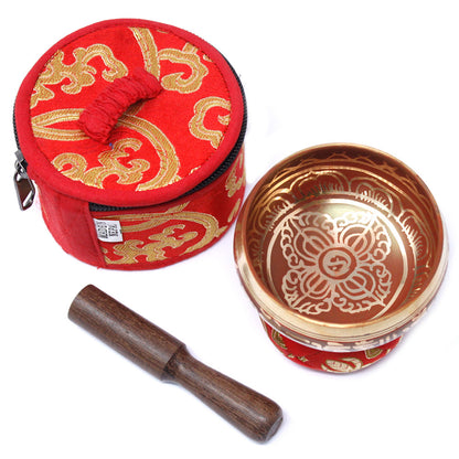 Mini Singing Bowl Gift Set Red