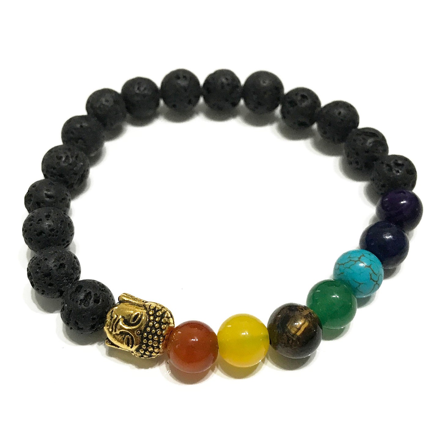 Lava Stone Bracelet Buddha Chakra