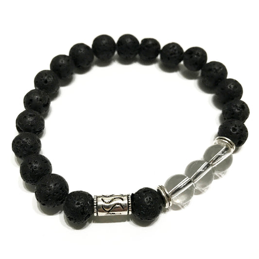 Lava Stone Bracelet Tribal Rock Quartz