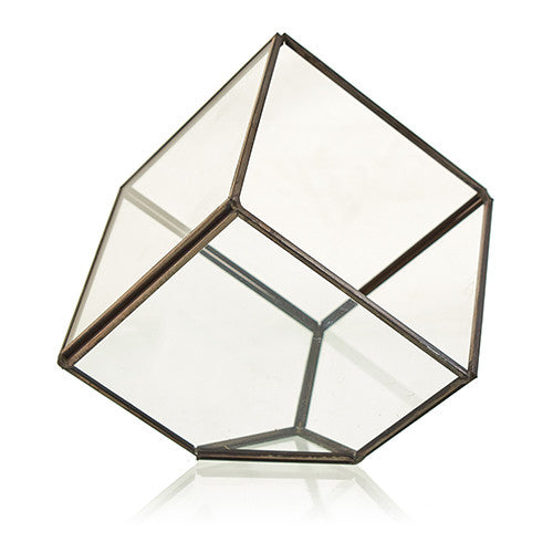 Glass Terrarium Cube on Corner