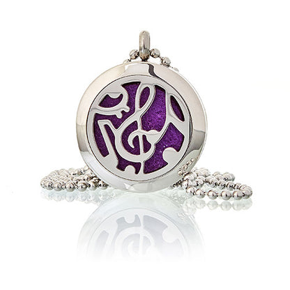 Aromatherapy Diffuser Necklace Music Notes 25mm