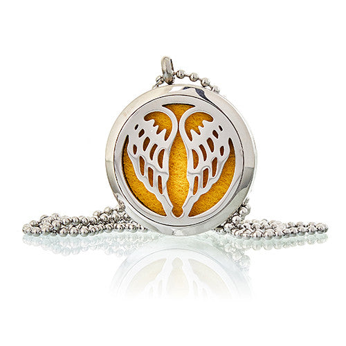 Aromatherapy Diffuser Necklace Angel Wings 30mm