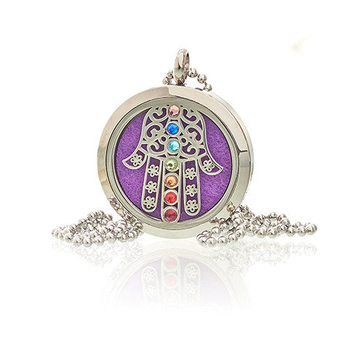 Aromatherapy Jewellery Necklace Hamsa Chakra 30mm