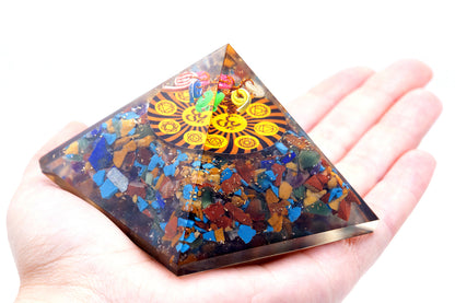 Orgonite Pyramid Om Chakra 70 mm