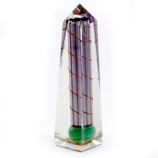 Orgonite Obelisk Power Point Green Aventurine 110x30 mm