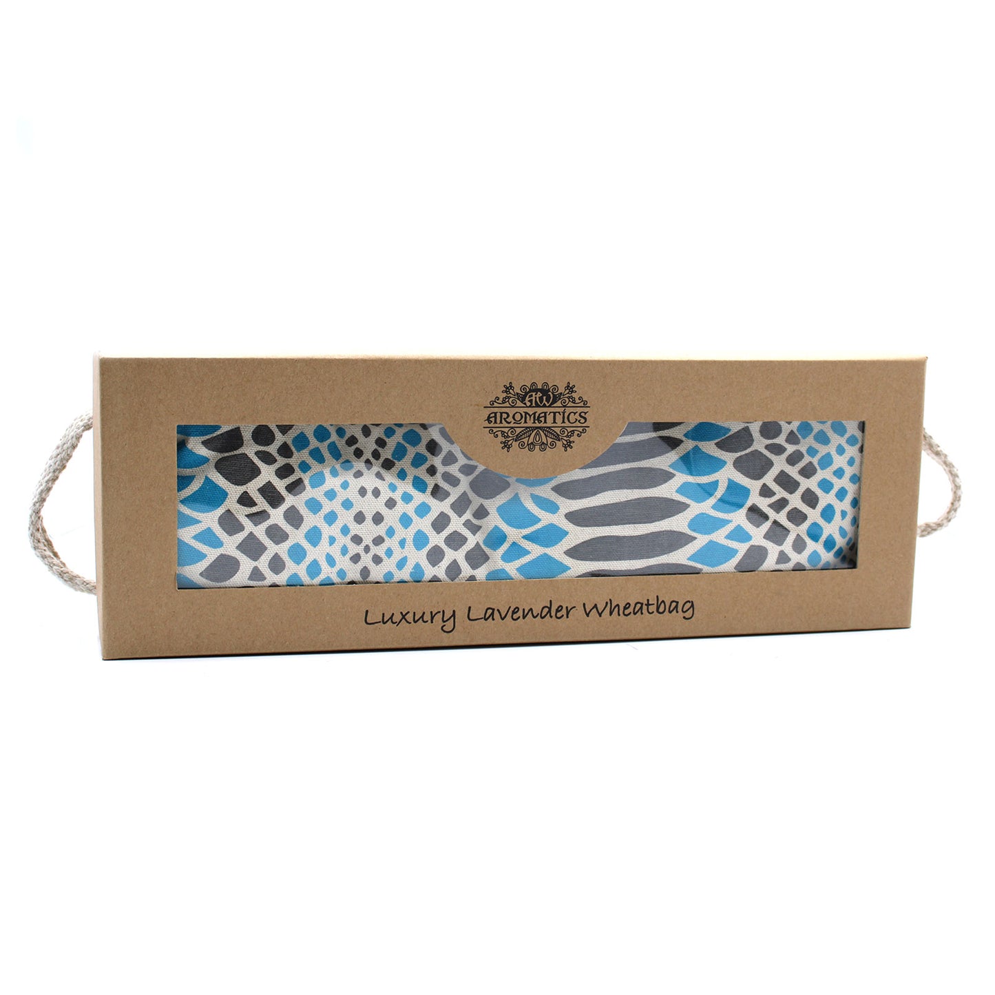 Luxury Lavender Wheat Bag in Gift Box Blue Viper