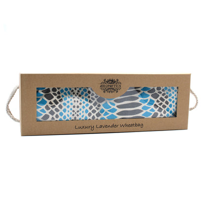 Luxury Lavender Wheat Bag in Gift Box Blue Viper