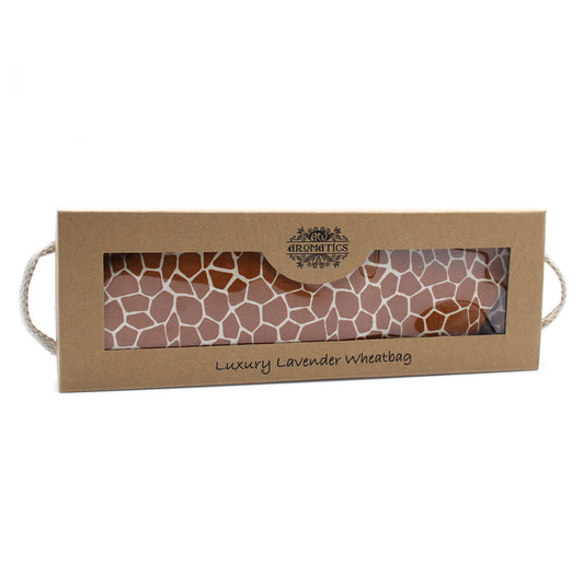 Luxury Lavender Wheat Bag in Gift Box Madagascar Giraffe