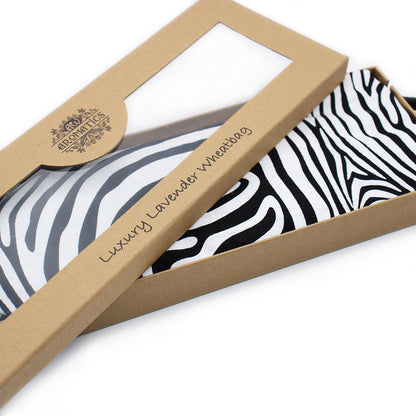 Luxury Lavender Wheat Bag in Gift Box Zebra