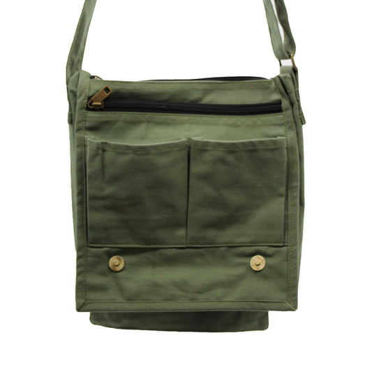 Cotton Canvas Messenger Bag