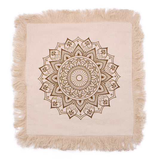 Bronze Lotus Mandala Cushion Cover 45x45cm