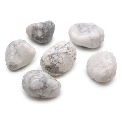 African Tumble Stones - White Howlite - Magnesite