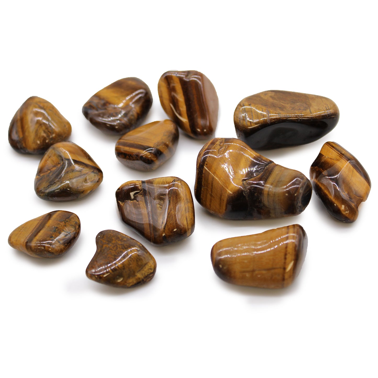 African Tumble Stones - Tigers Eye - Golden