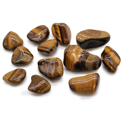 African Tumble Stones - Tigers Eye - Golden