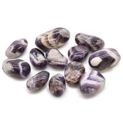 African Tumble Stones - Amethyst - Chevron