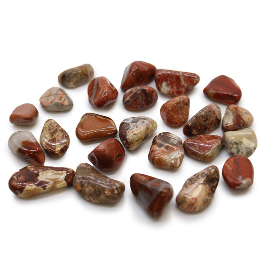 African Tumble Stones - Light Jasper - Brecciated