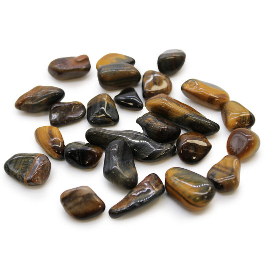 African Tumble Stones - Tigers Eye - Varigated